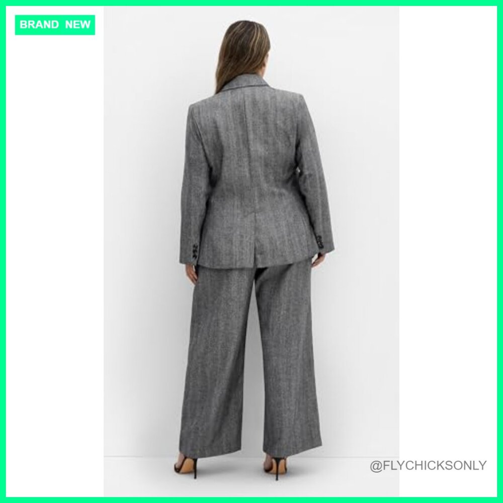 Polyester Blend Blazer With Button Closure For Bu… - image 3